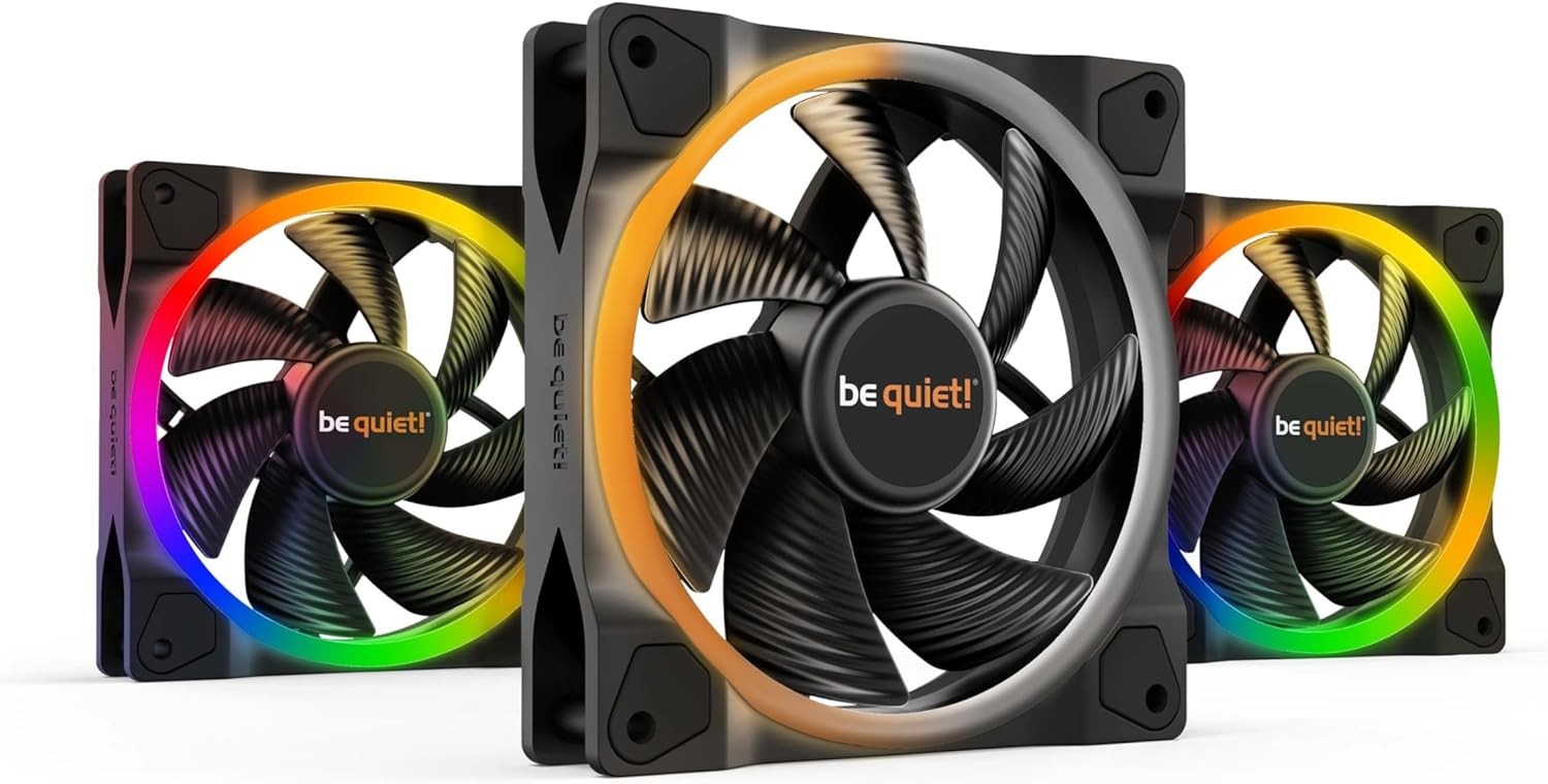 be quiet Light Wings 120mm PWM Premium Low Noise ARGB Cooling Fan Triple Pack