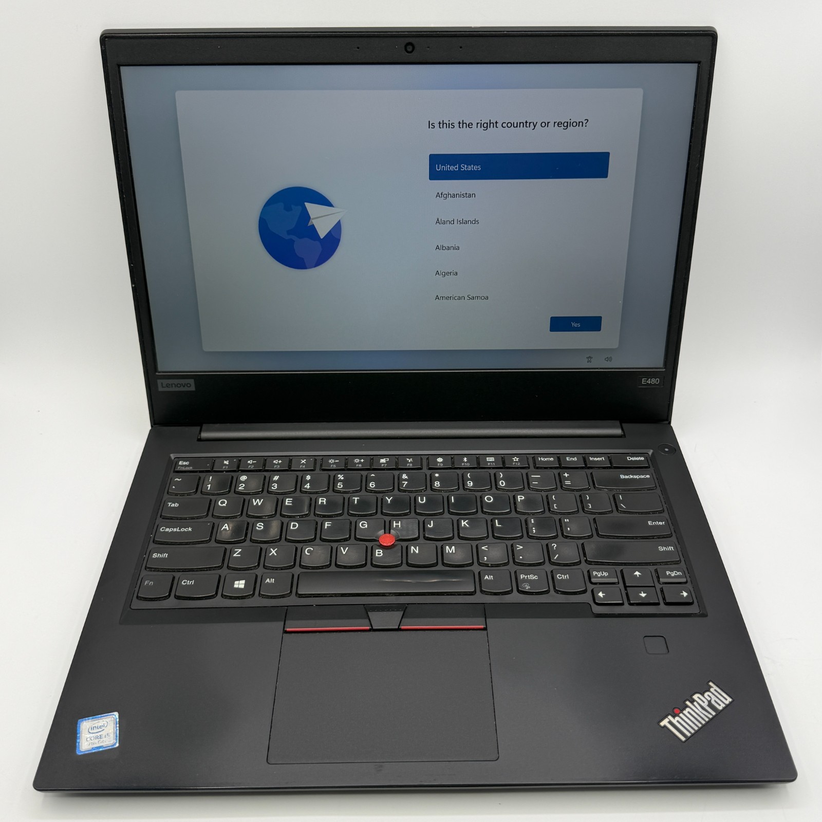 Lenovo ThinkPad E480 14" Laptop i5-7200U 8GB 256GB SSD Win11 Pro Batt 75%