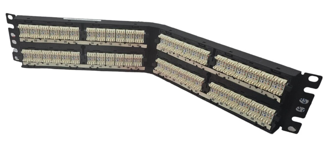 Panduit - DP5e | DPA485E88TG | 48-Port | Cat 5e Angled Patch Panel - TESTED