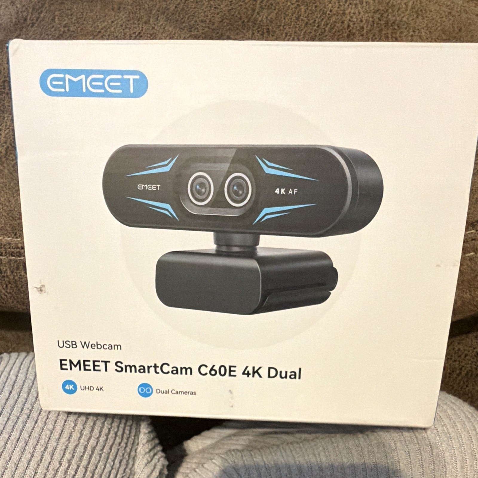 EMEET SmartCam C60E 4K USB Webcam 30fps Autofocus Built-In Mic Clip-On
