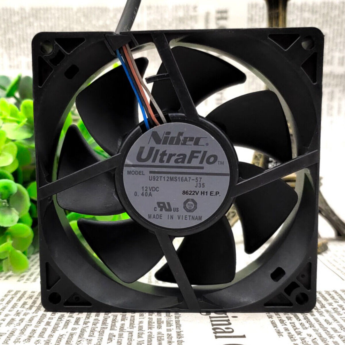 1pcs Nidec 9cm 9225 U92T12MS16A7-57 DC12V 0.4A Chassis Cooling Industrial Fan
