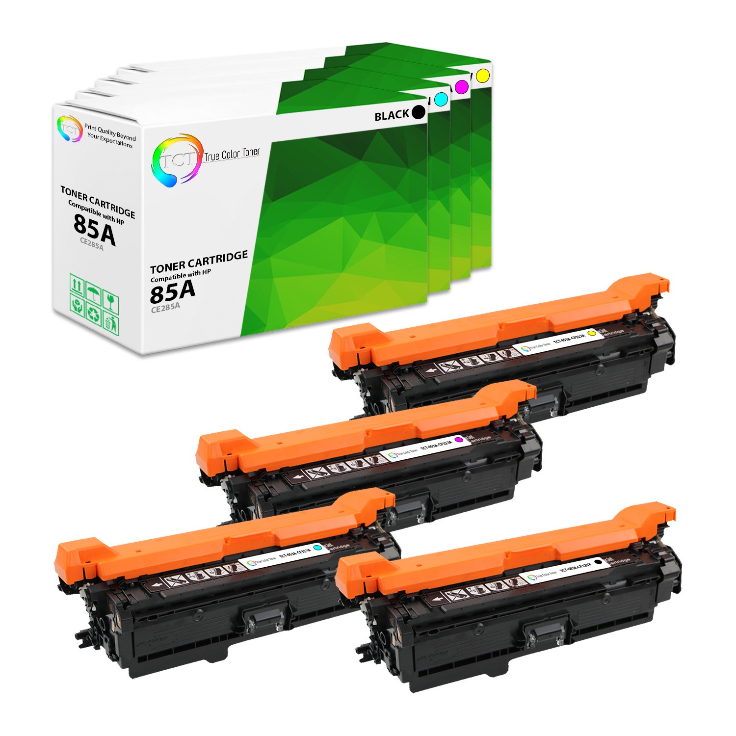 4Pk TCT Premium 653X 653A BCMY for HP MFP M680Z M680F Compatible Toner Cartridge