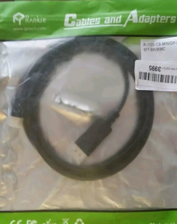 Rankie 1105 6ft Mini DisplayPort DP to DisplayPort DP Hi-Speed Gold Plated