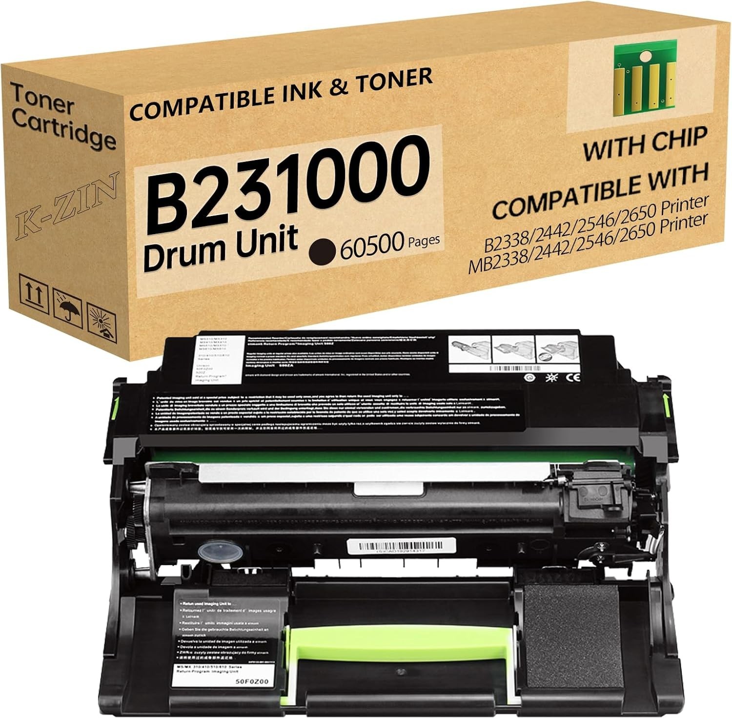 B2338 B231000 B241H00 Drum Unit Chip Lexmark Compatible 1-Set