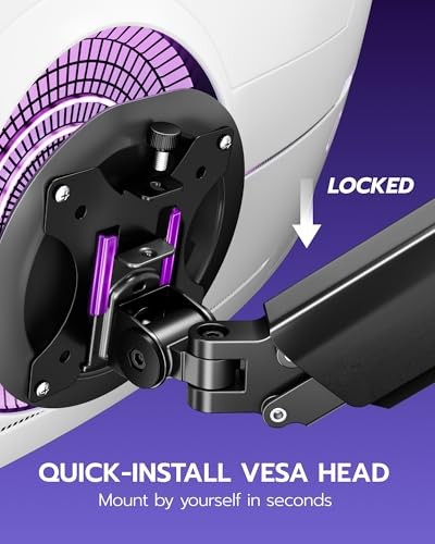 BLACK - ARES WING SINGLE MONITOR MOUNT