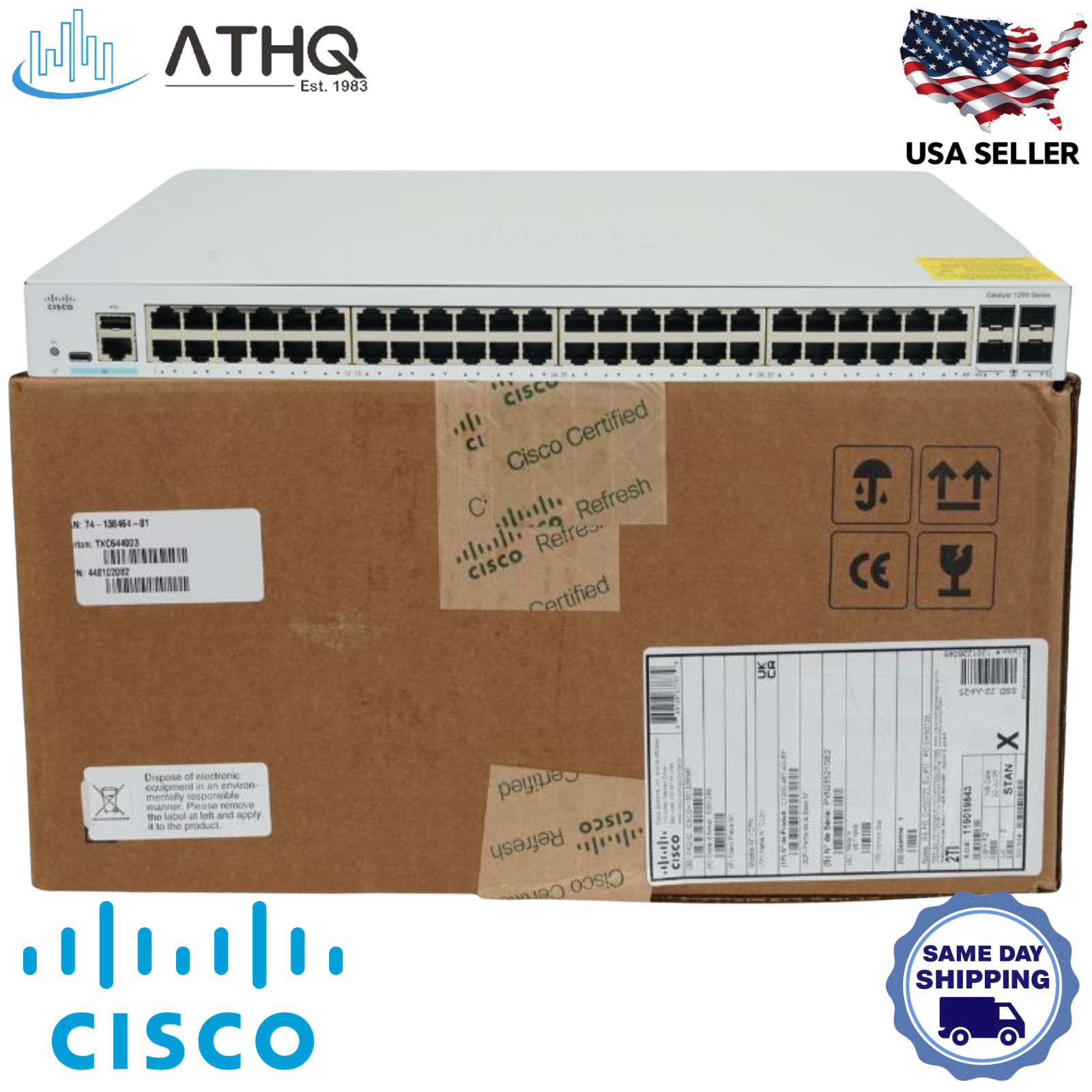 Cisco Catalyst C1200-48T-4G 48-Port Gigabit Managed Switch 4x 1G SFP Refresh