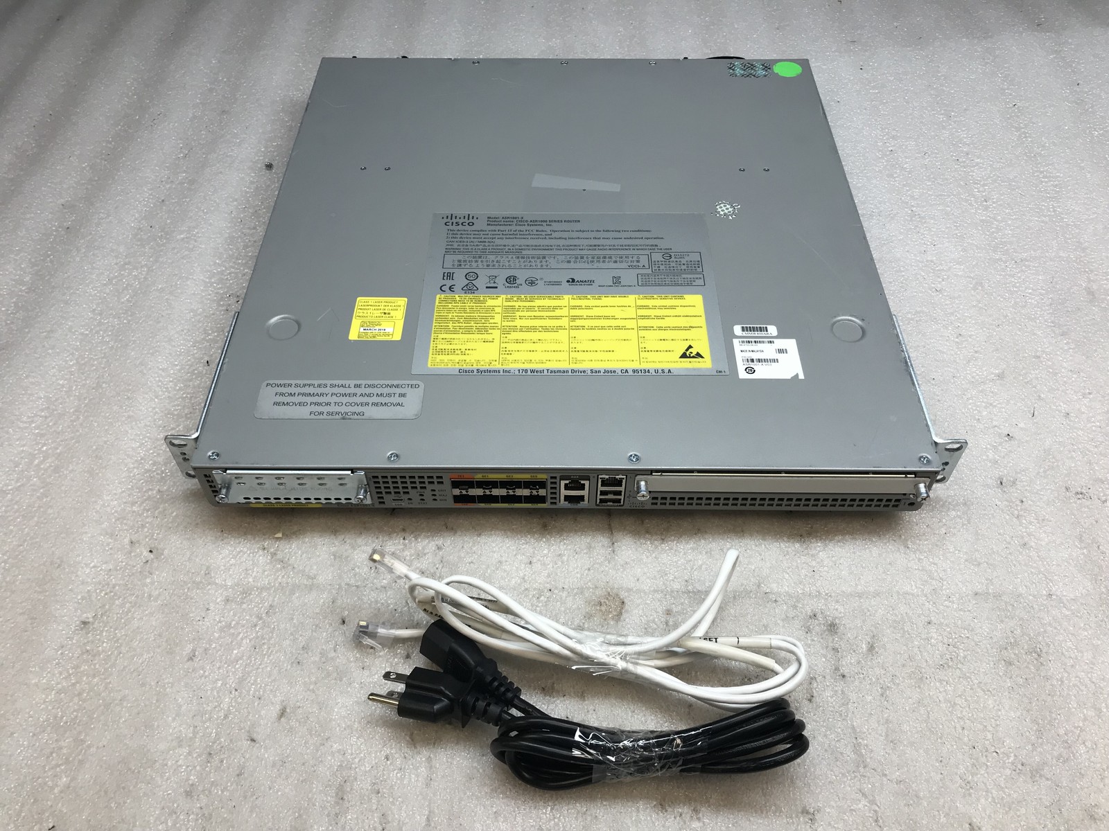 Cisco ASR1001-X 2500Mbps Integrated Services Router - Tested / Factory Reset