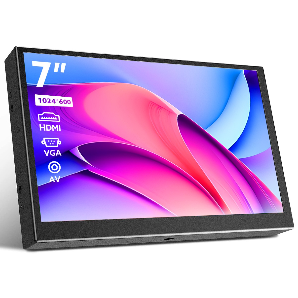 Eyoyo 7" TFT LCD Screen 1024x600 140° Wide View USB/DC Power for CCTV/PC/DVD