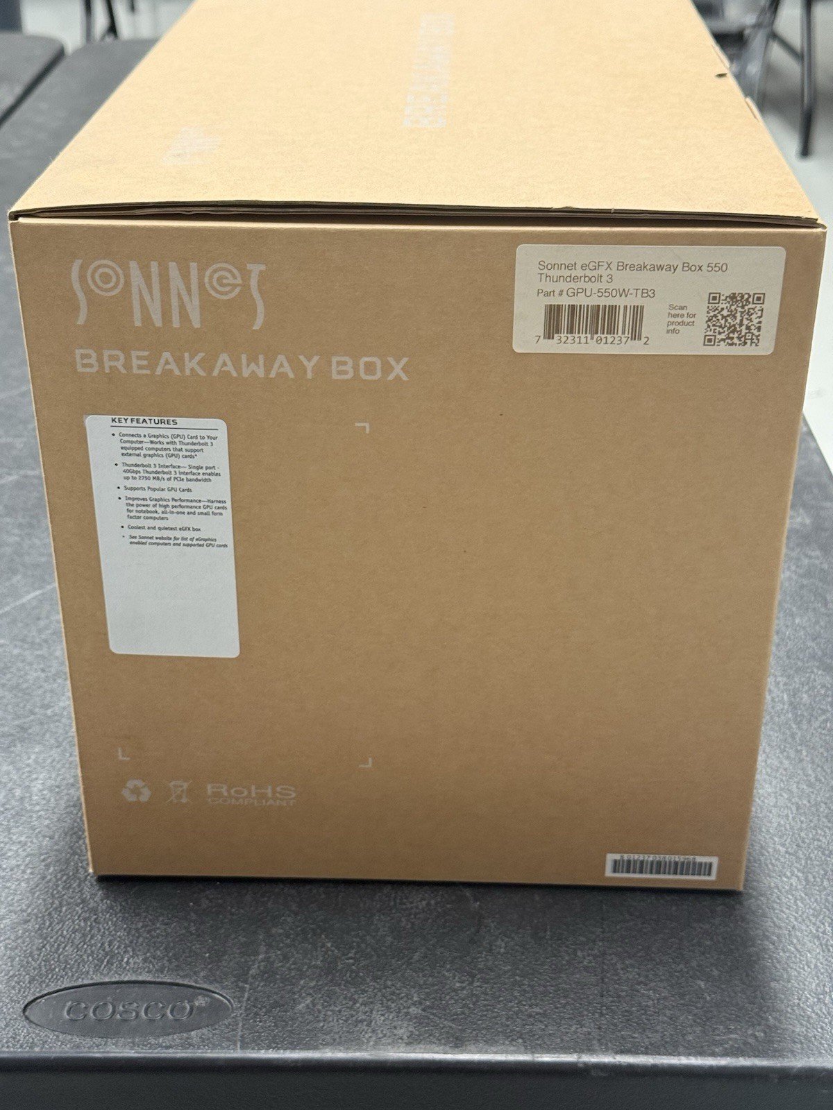 New Sonnet eGFX Breakaway Box 550 GPU Enclosure Only 550W GPU-550W-3TB