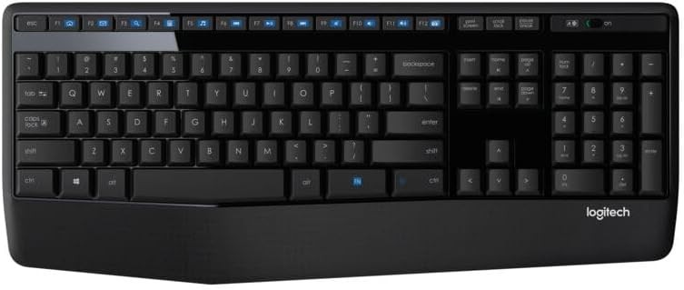 Logitech K345 Wireless Keyboard - Full-Sized Keyboard with Palm Rest, 2.4 GHz