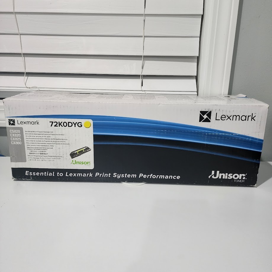 Lexmark 72K0DYG CX825 DEVELOPER UNIT YELLOW RP TAA Developer Unit