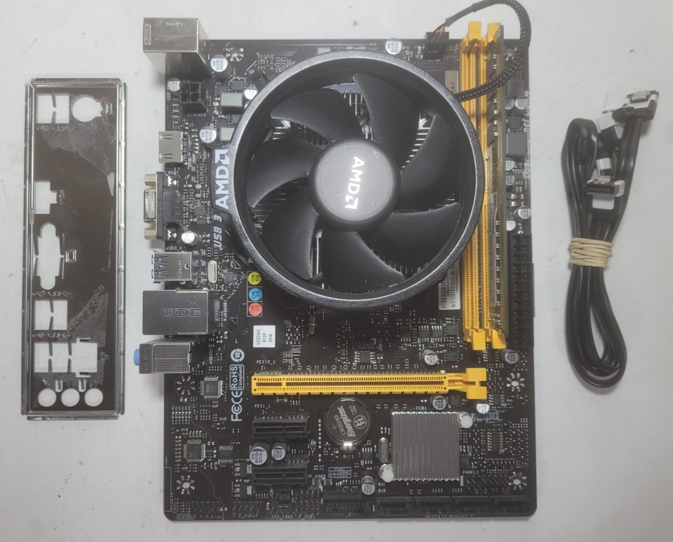 Biostar A320MH Motherboard AMD PRO A10-9700E R7 8GB RAM, IO Shield # 2235