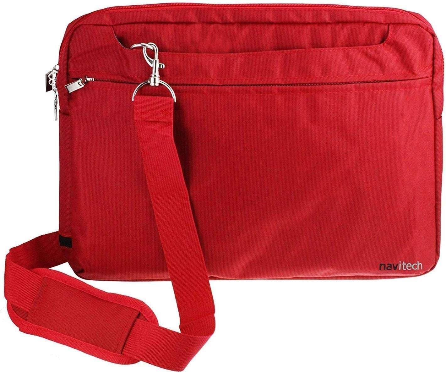 Navitech Red Water Resistant Travel Bag For Okaysea Android 13 Tablet, 10 Inch