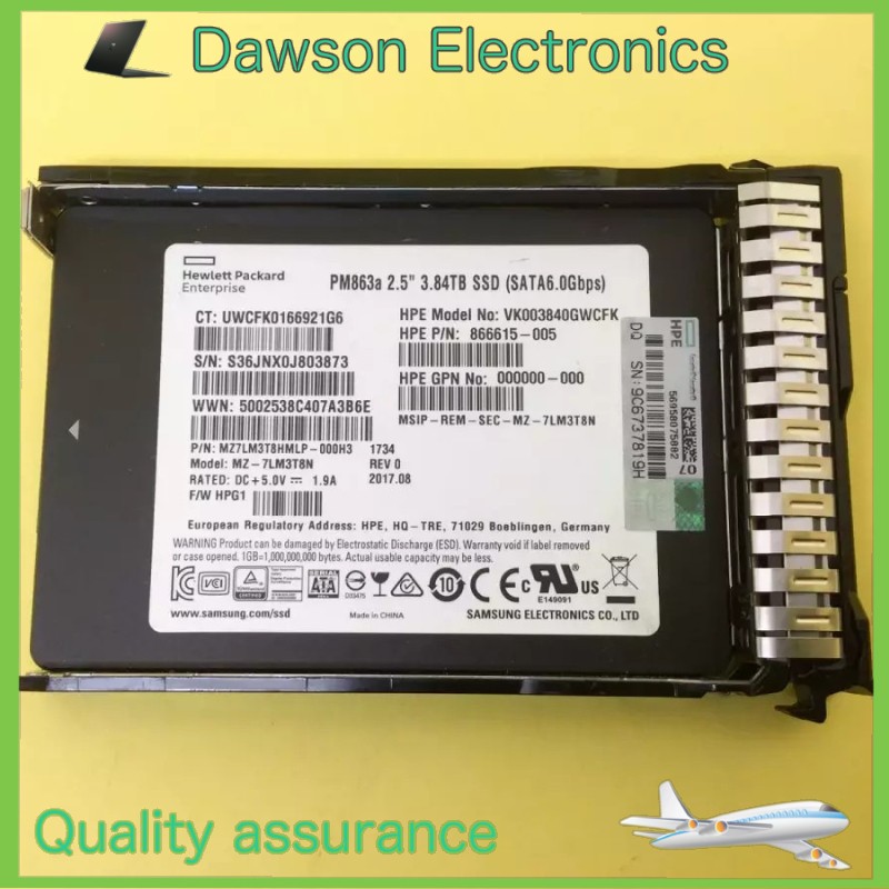 NEW HPE P18428-B21 P18485-001 3.84TB SATA 6G RI 2.5" G8 GEN9 Gen10 Server SSD