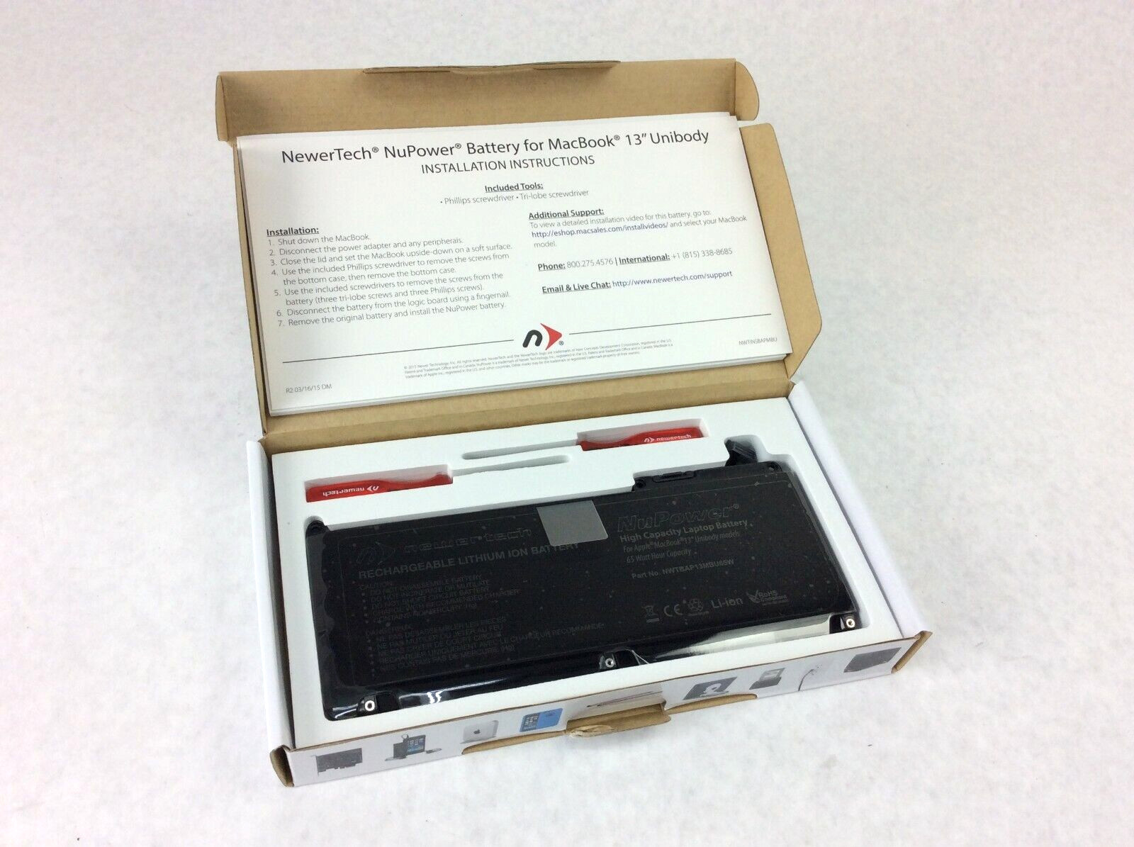 Newertech NuPower Battery 13" Unibody Apple MacBook 6.1 7.1 A1331 Battery 65W