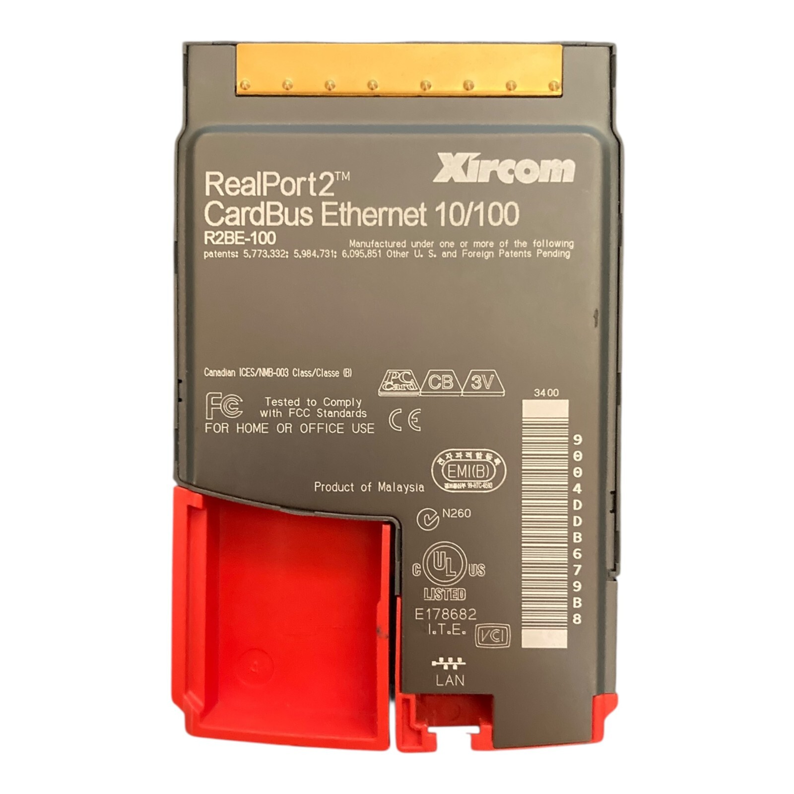 🌐 Xircom R2BE-100 RealPort2 10/100 CardBus Ethernet PCMCIA Adapter 💾