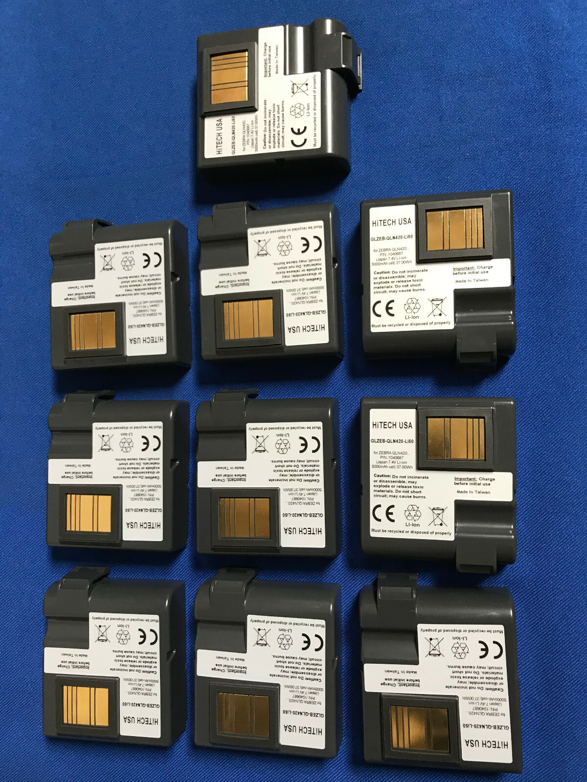 10 of Hitech ZEBRA#P1040687 QLN420/ZQ630...*Japan Liion5000mAh37Wh Battery*New