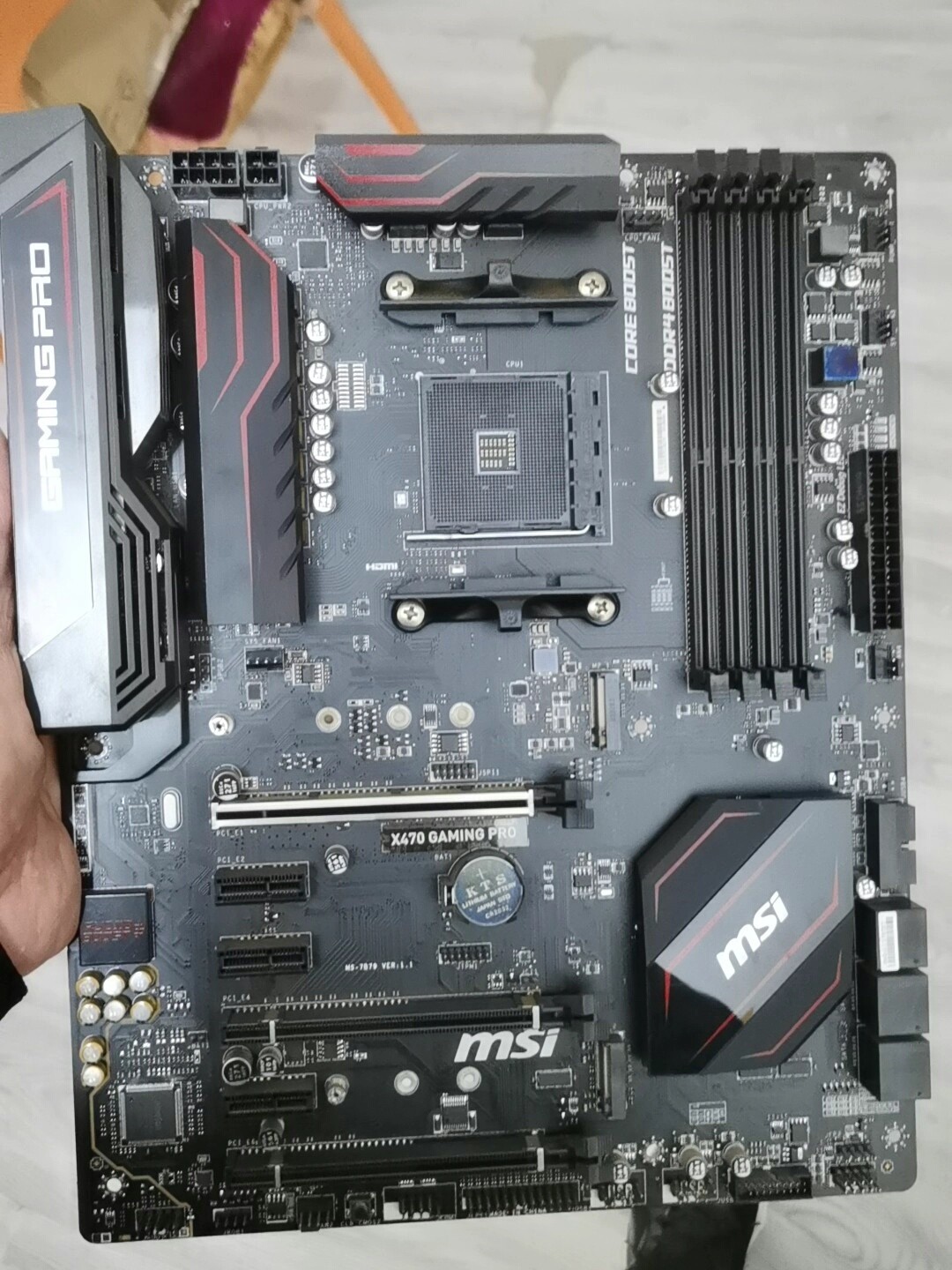 MSI X470 GAMING PRO AM4 ATX Motherboard Original Pulled Real Photos I/O Shield