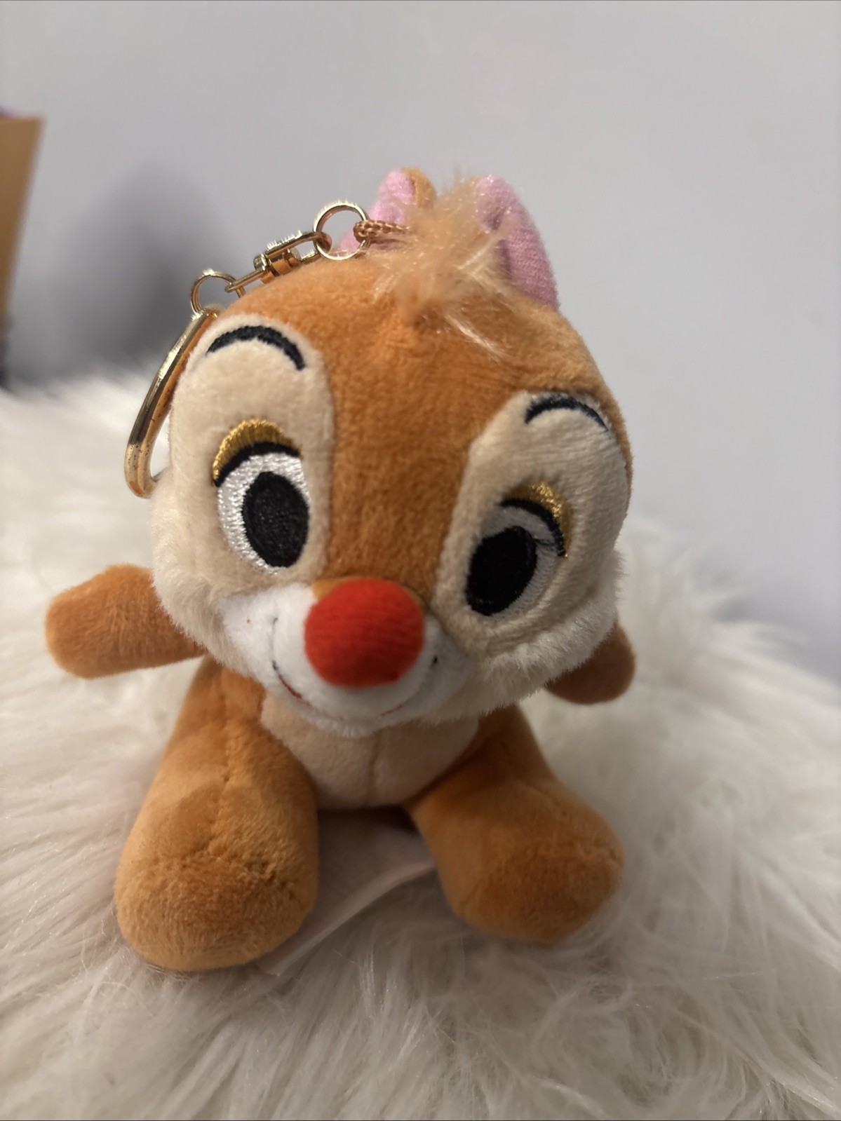 Disney Parks Chip N Dale's Dale Bag Charm Plush Keychain