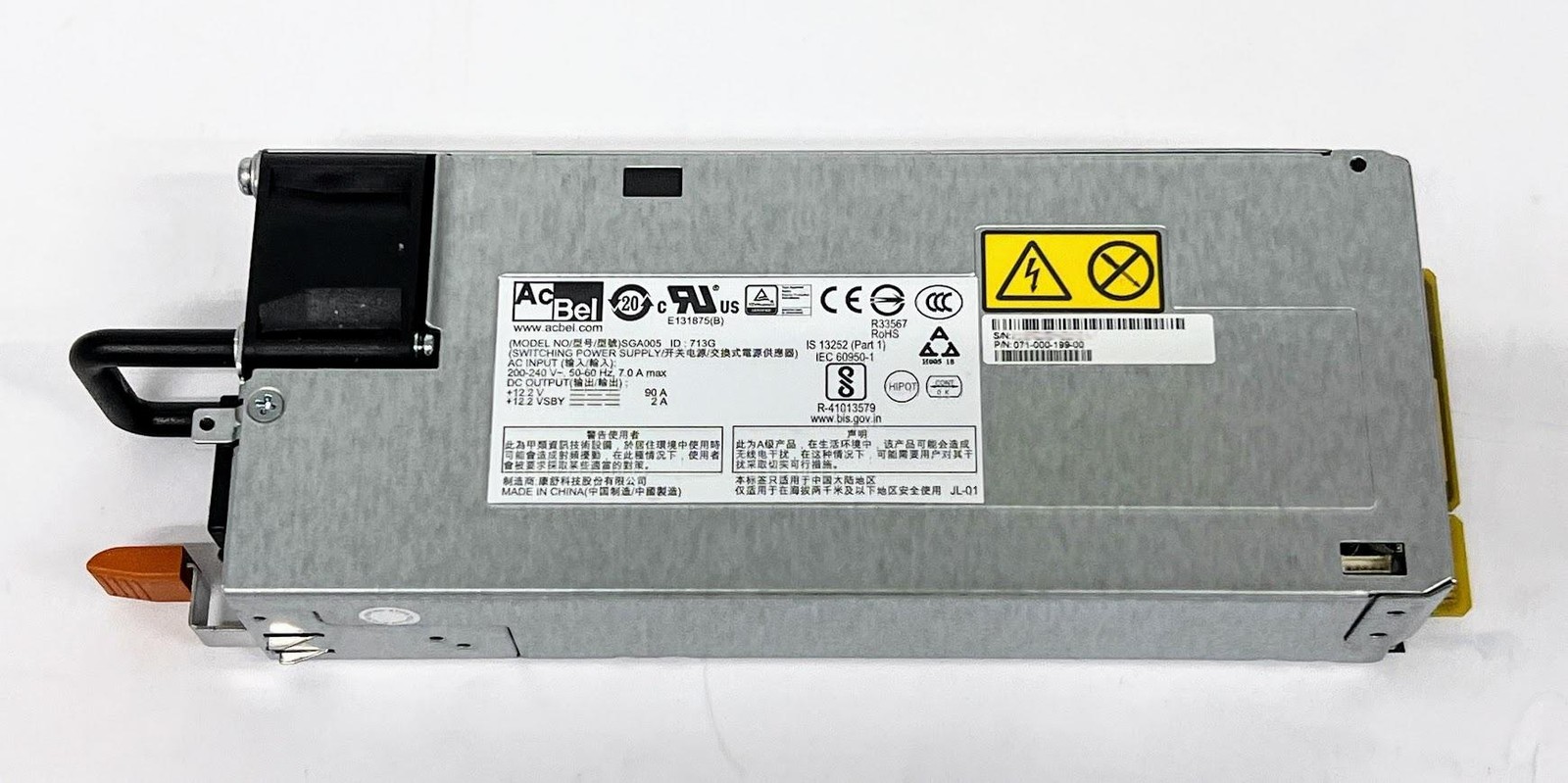 AcBel SGA005 1100W Switching Power Supply 071-000-199-00