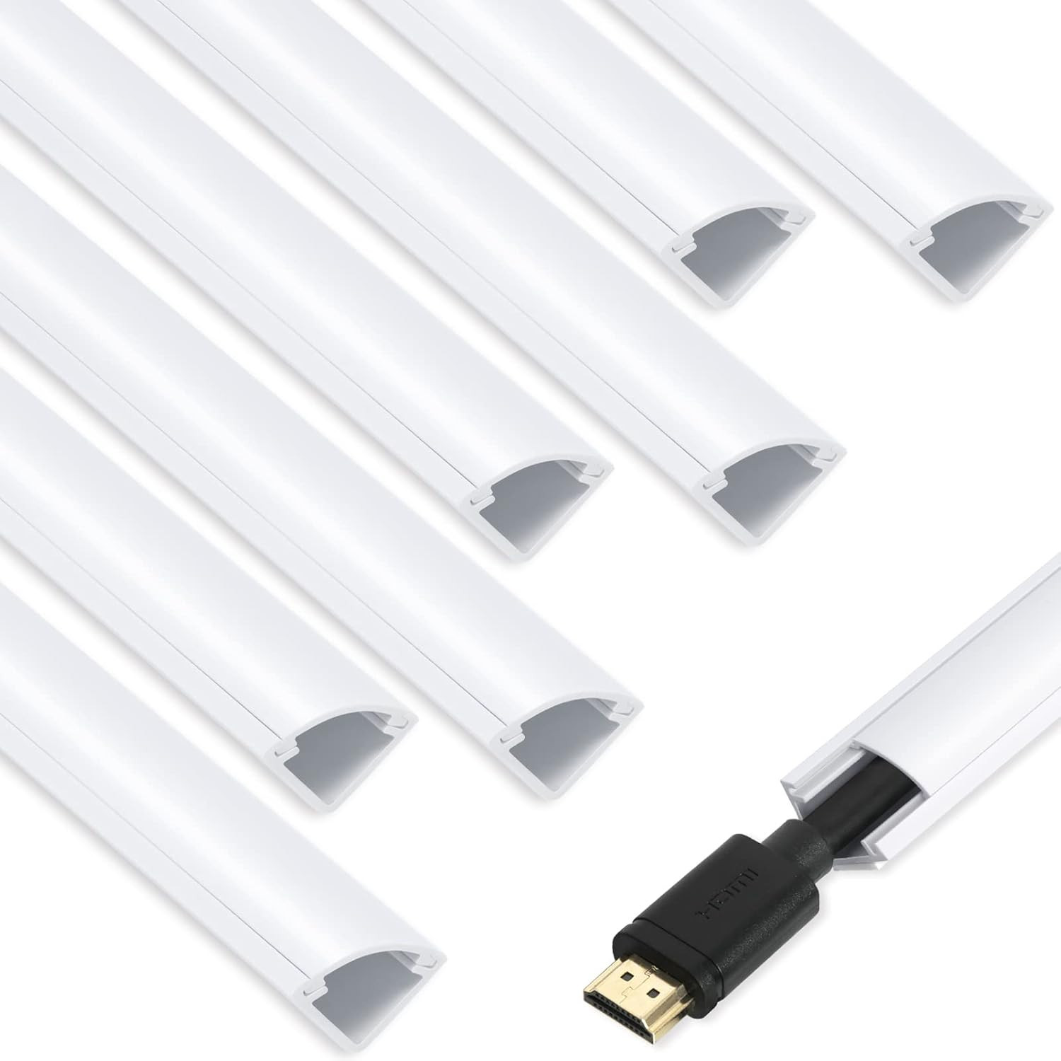 Zhiyo 136In Corner Cable Concealer, Corner Cord Hider for One Cord, Wire Covers