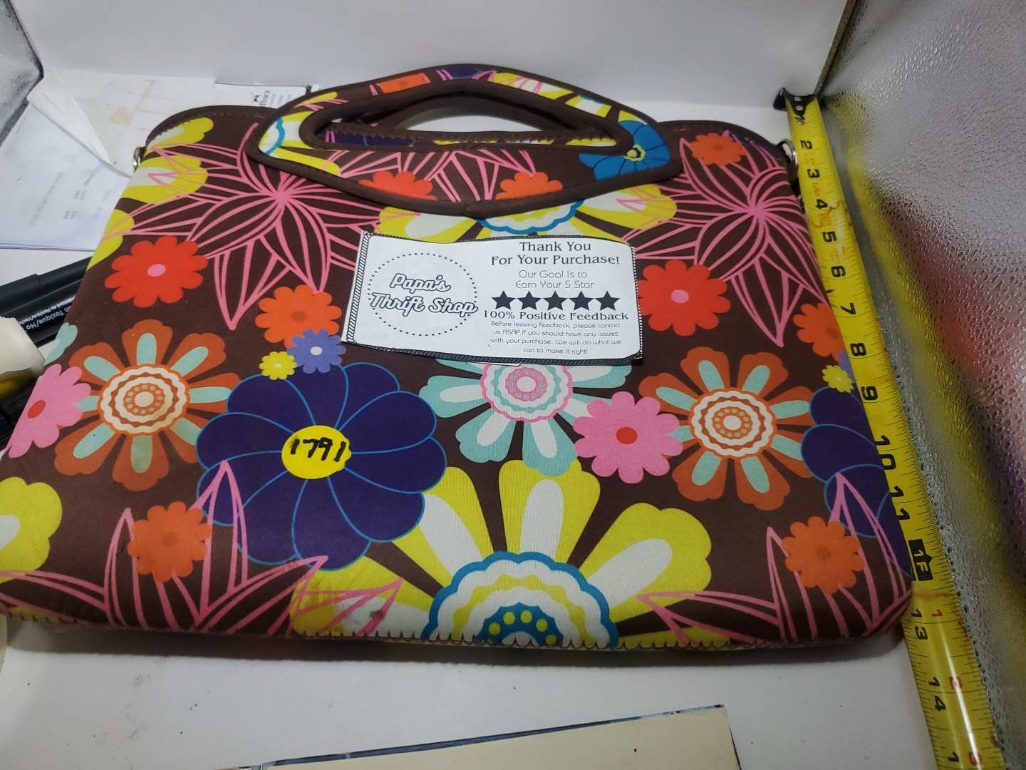 I E.  DESIGNED  FLORAL  MULTI COLORS  FLOWER PATTERN  LAPTOP,  TABLET  CASE...