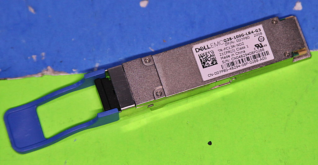 D7P80 DELL EMC Q28-100G-LR4-G3 0D7P80 QSFP 100G LR4 1310nm 10km TR-FC13R-ND2