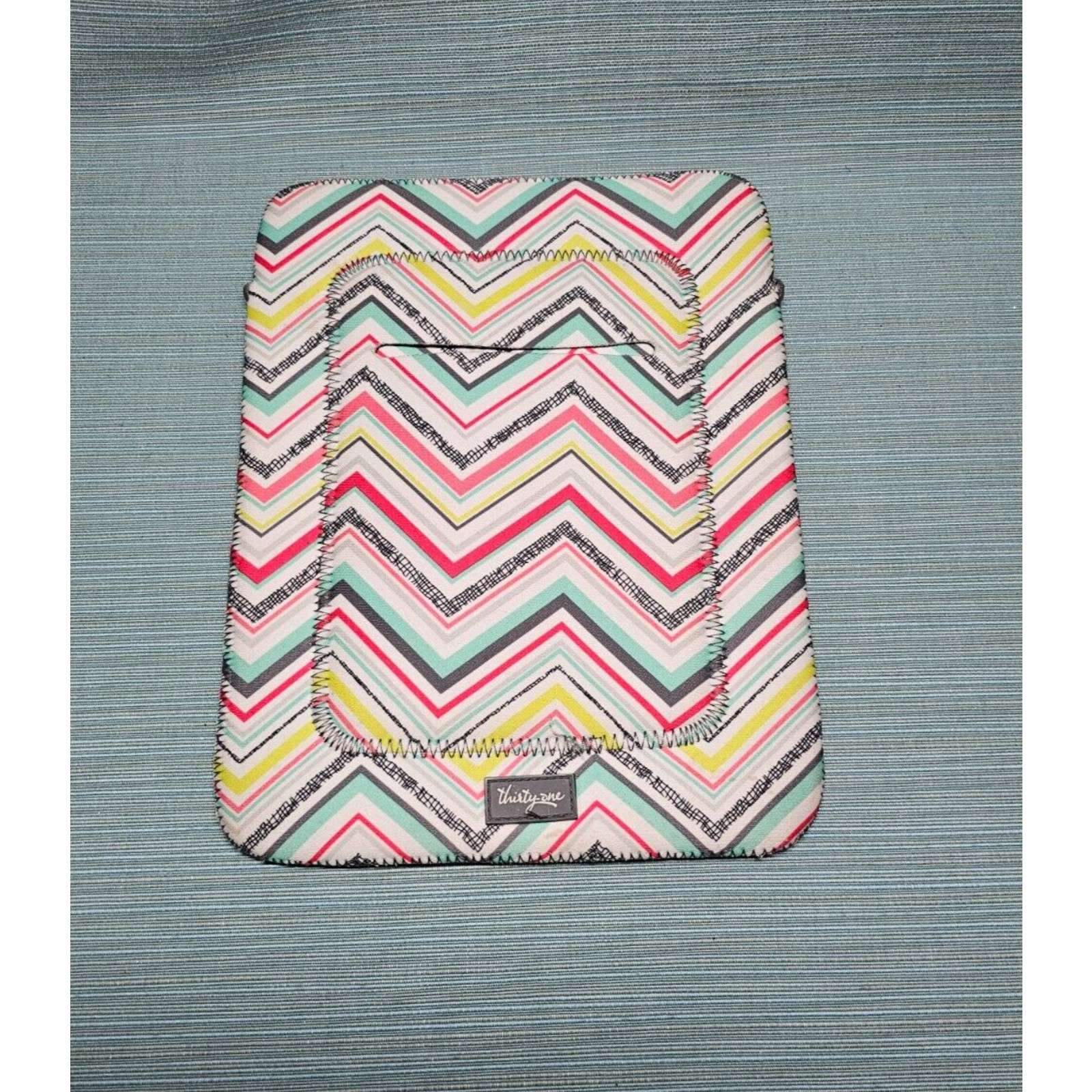31 Thirty-One Tote-A-Tablet Sleeve Case Party Punch Chevron Neoprene