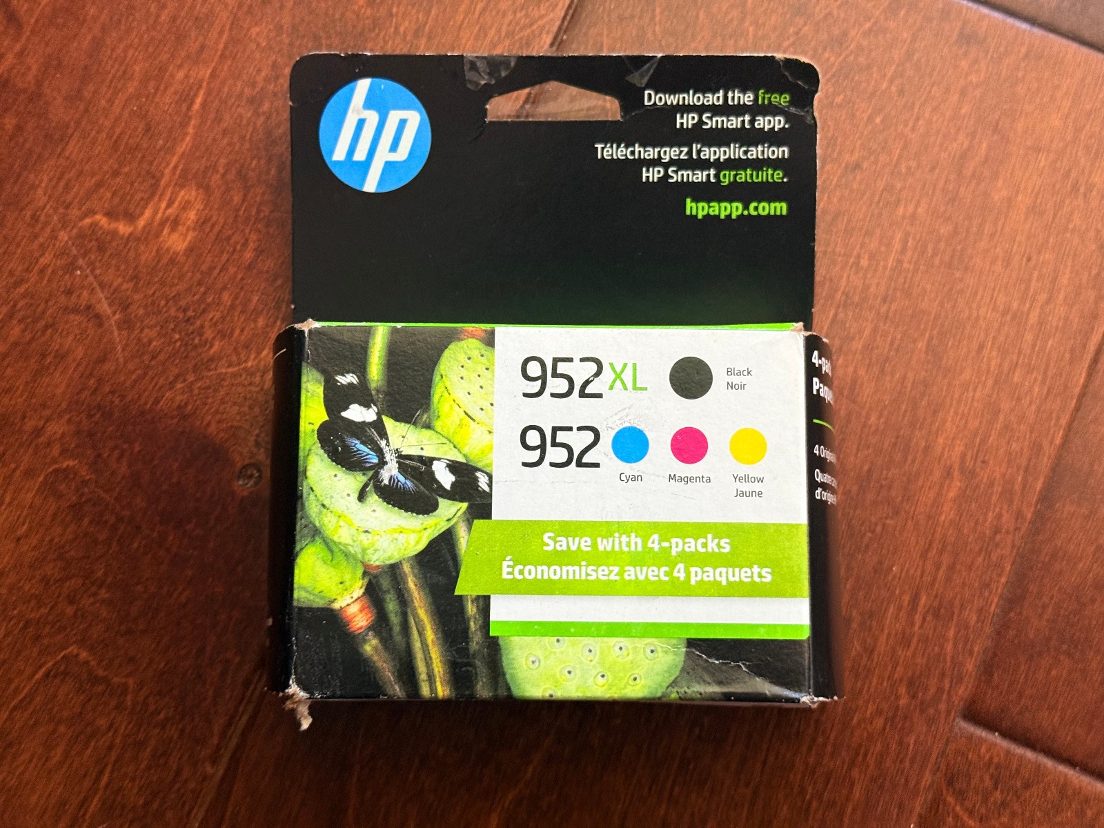HP 952XL Black & 952 Color Ink Combo Pack of 4 Ink Cartridges EXP- Dec 2026