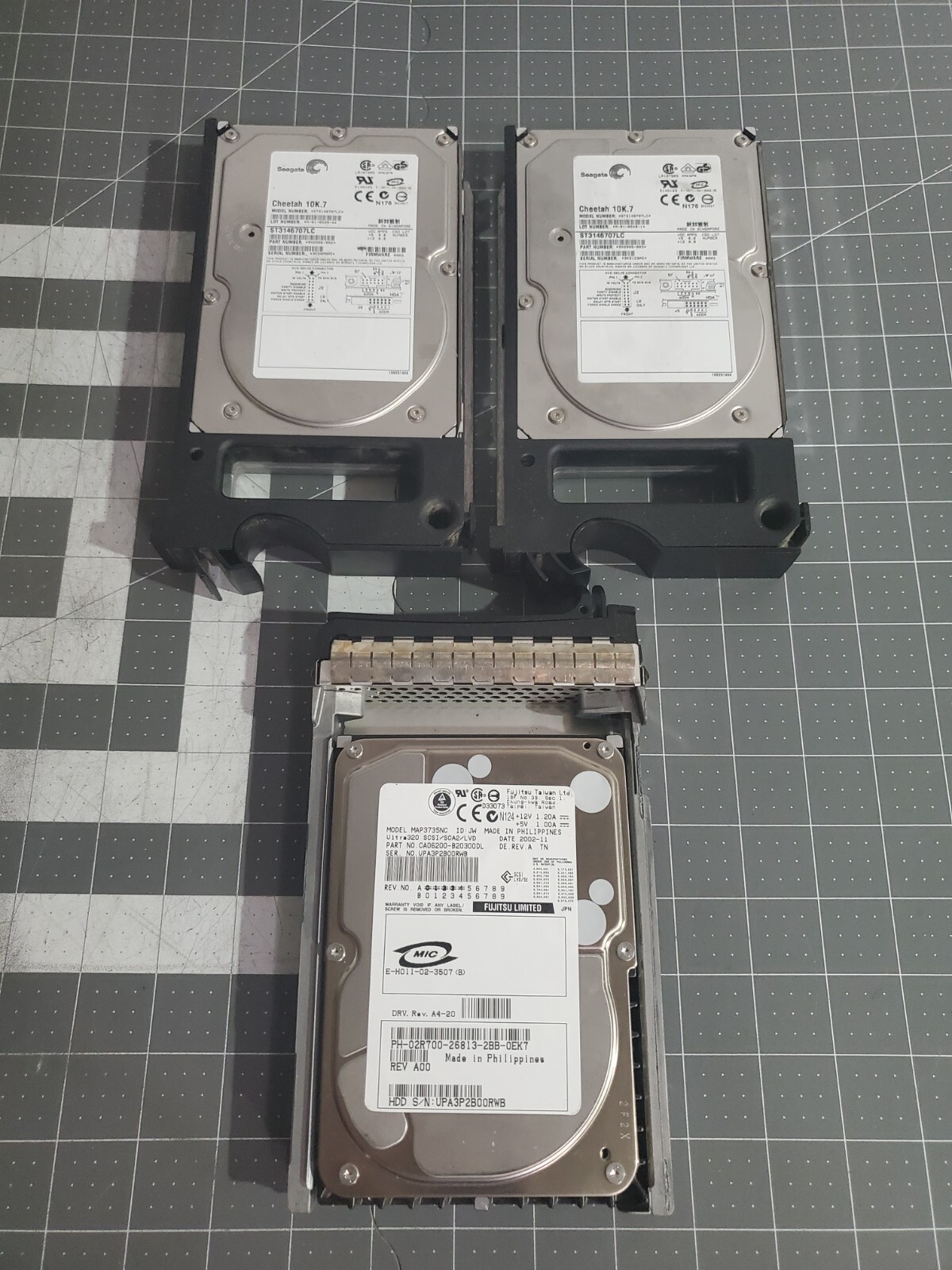 (3) Barracuda Seagate & Fujitsu SATA Hard Drive *Untested