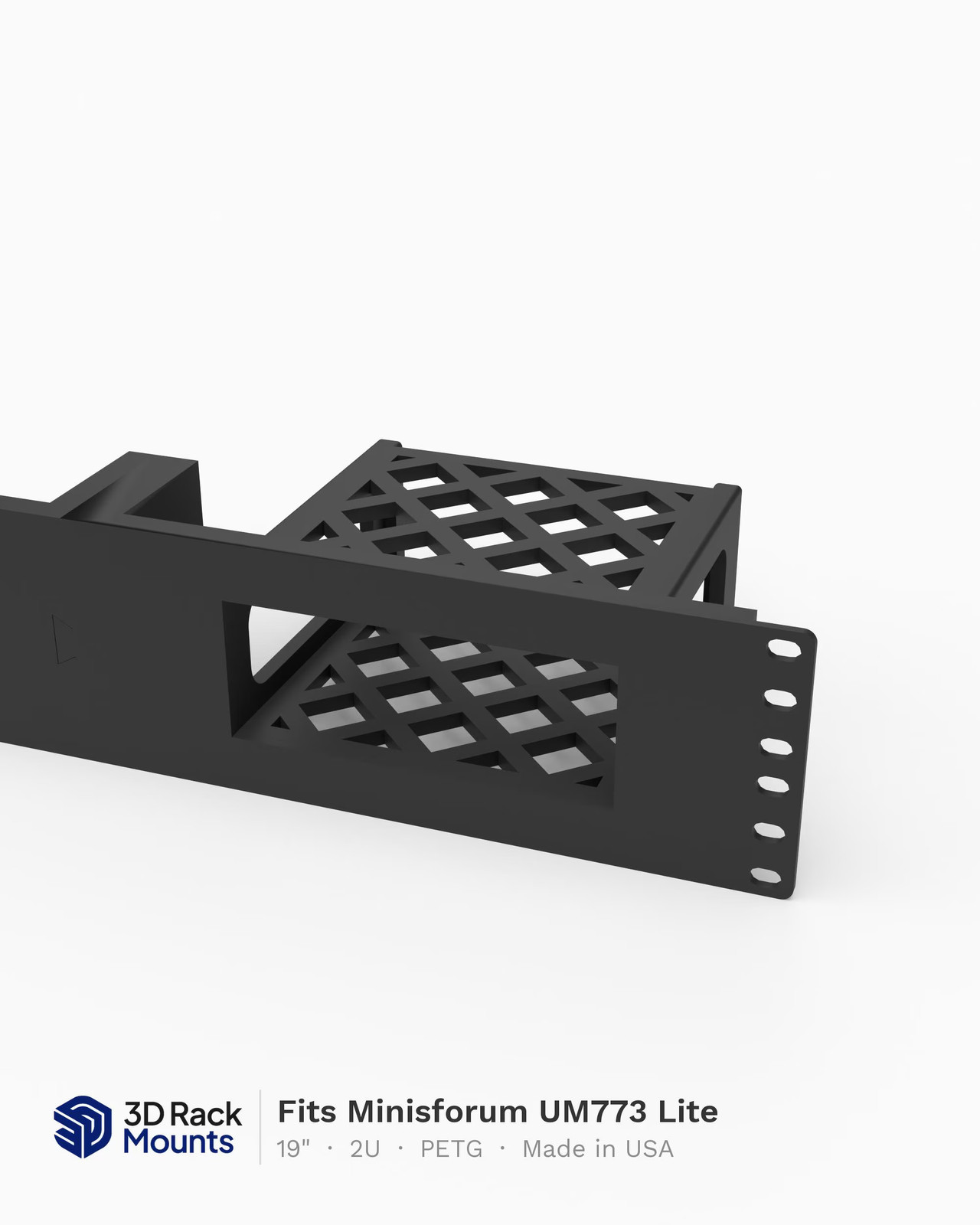 19" Minisforum UM773 Lite Mini PC Rack Mount - 2U (Modular)