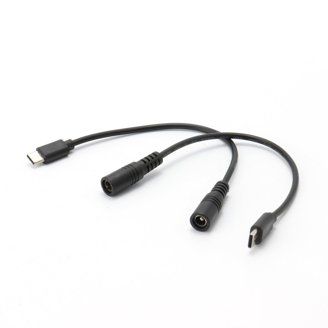 DIANN 2pcs DC 5.5mm x 2.5mm to USB C Power Cord DC 5525 Female to USB Type C Mal