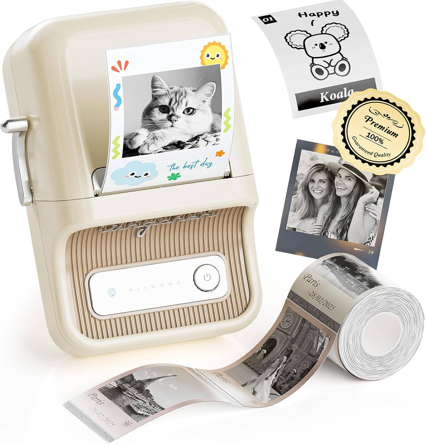 Sticker Printer, B21 Pro Portabel Sticker Maker, Bluetooth Label Maker, 300DPI H