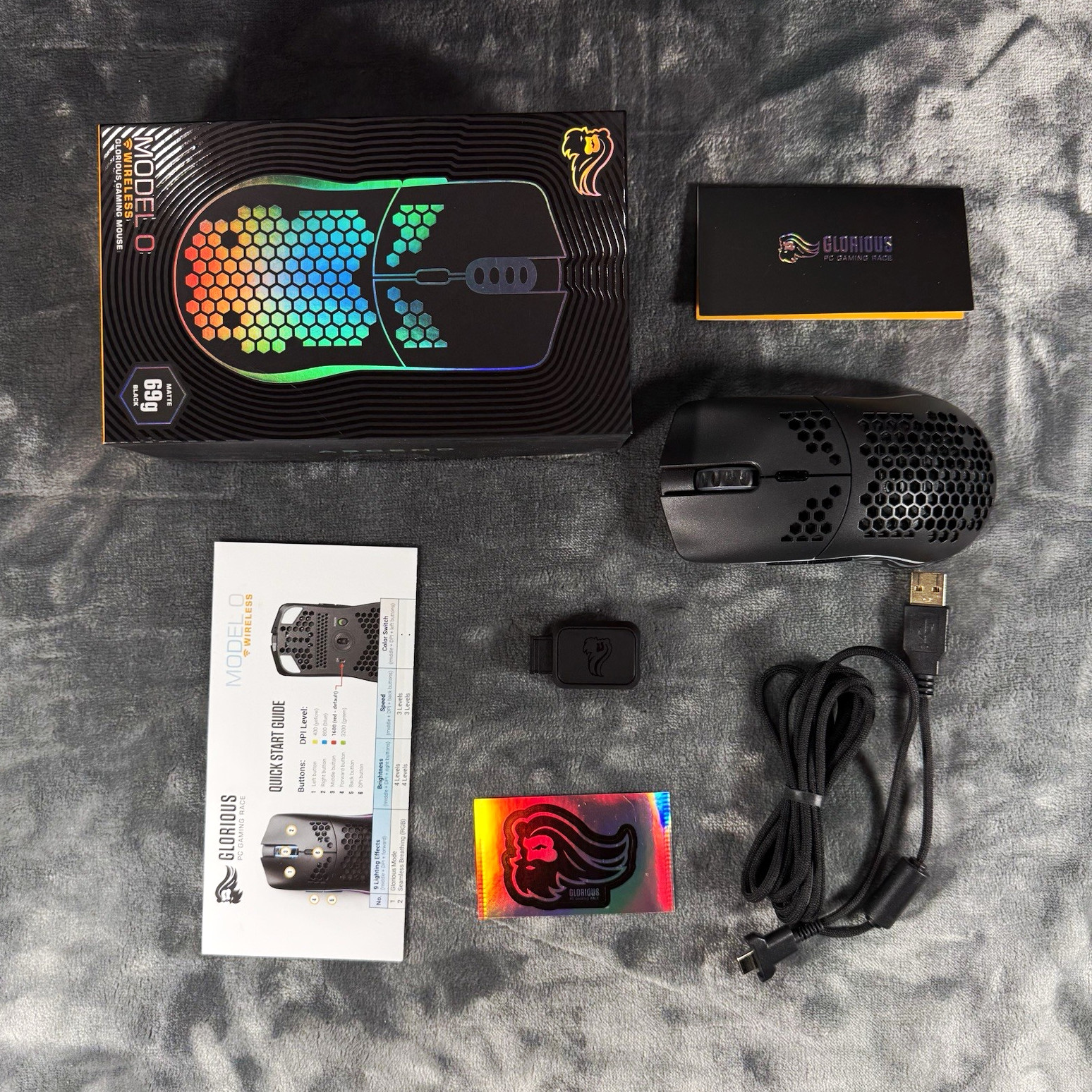 Glorious PC Gaming Mouse Model O Wireless Ambidextrous RBG 69g Matte Black