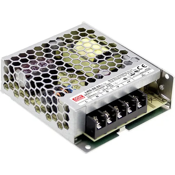 MEAN WELL LRS-50-24 Switching Power Supply. 24V/DC 2.2 A 52.8W