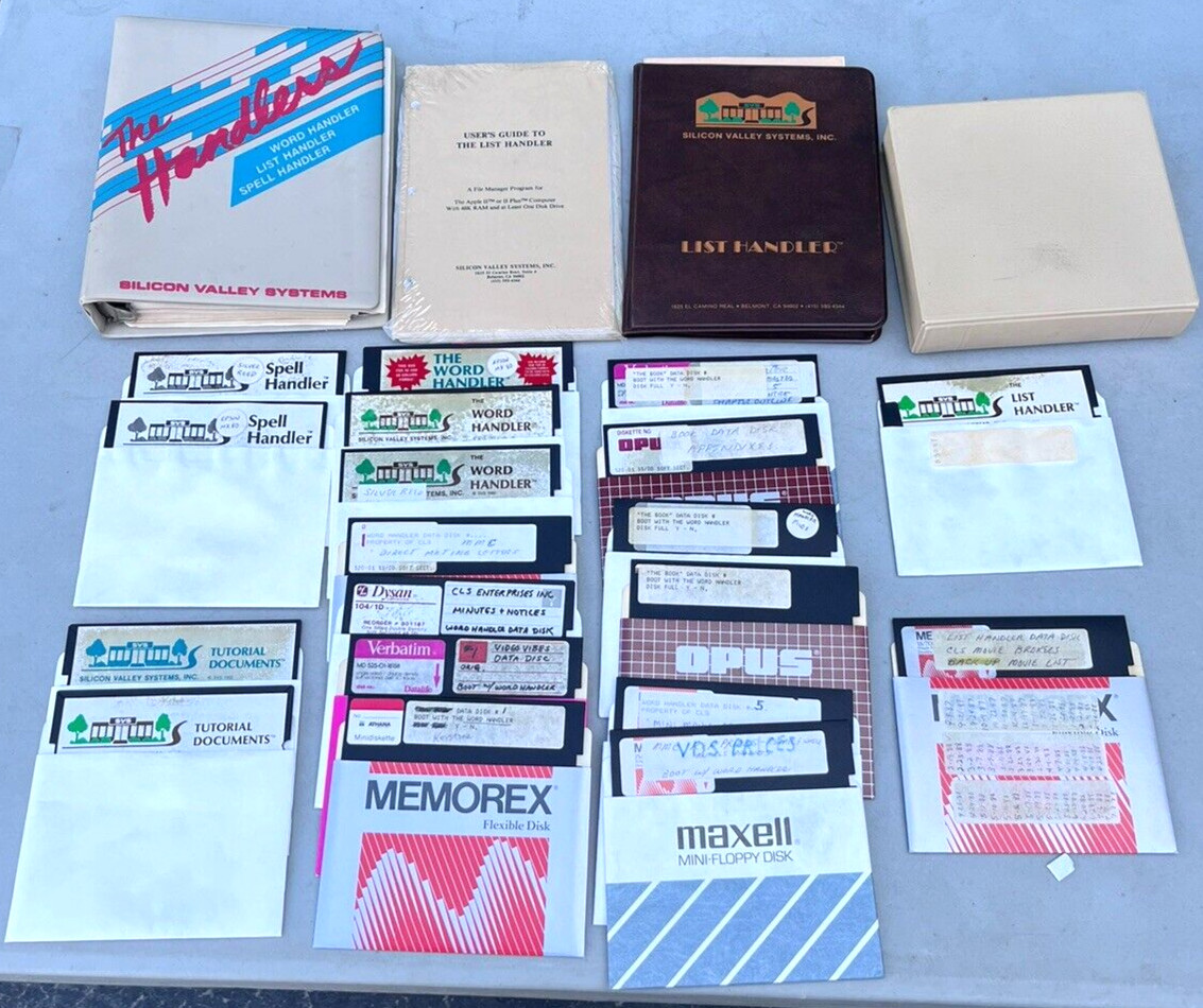 Silicon Valley Systems Apple II The Handlers Lot Word List Spell Handler