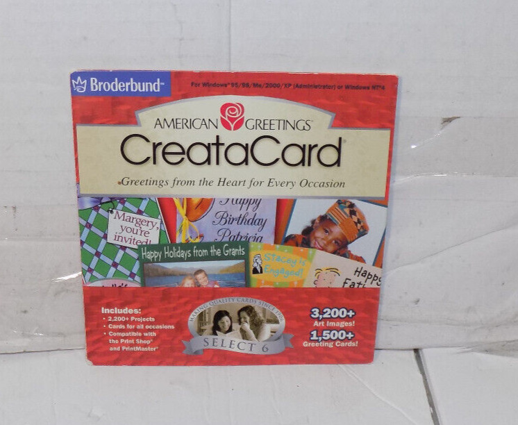 Broderbund American Greetings CreataCard Software CD