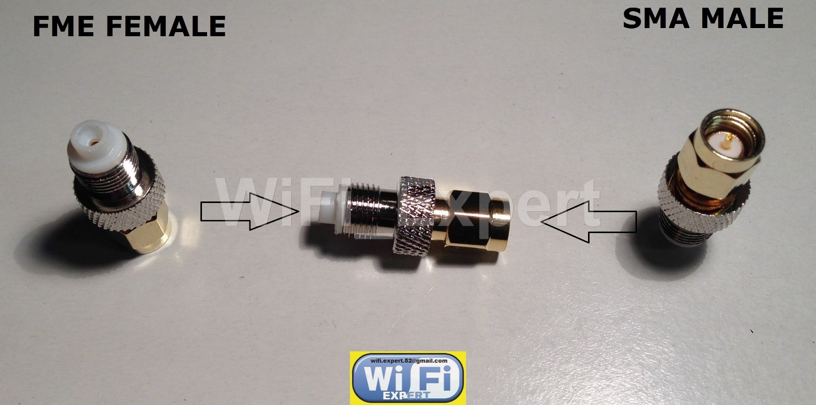 1 x FME Female Jack to SMA Male RF COAX Connector Adapter Converter USA