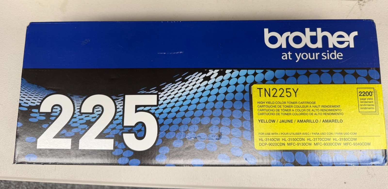 Brother TN-225 Yellow High Yield Toner Cartridge OEM NEW