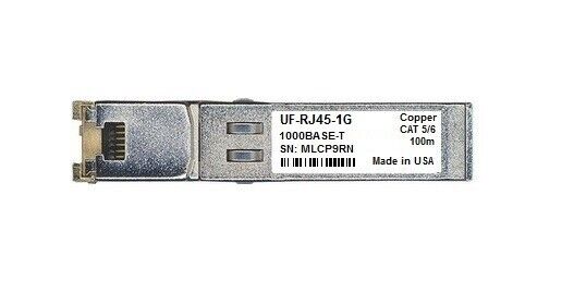 Ubiquiti UF-RJ45-1G compatible 1000BASE-T 1.25Gbps SFP-T 100m RJ45 MADE IN USA
