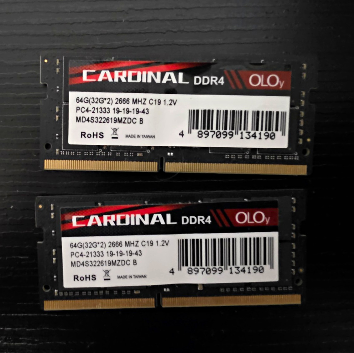 OLOy Cardinal 64GB (2x32GB) DDR4 SO-DIMM 2666MHz PC4-21333 Laptop RAM USA Seller