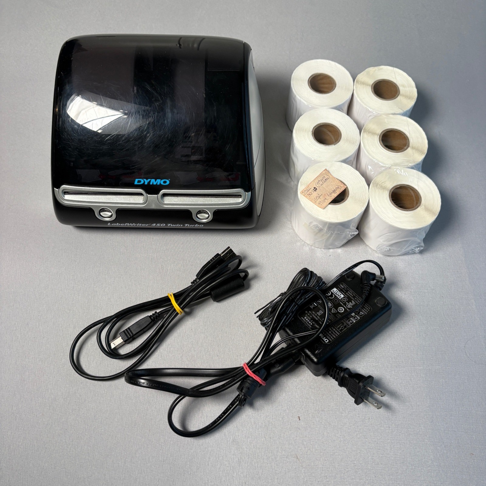 Dymo LabelWriter 450 Twin Turbo Thermal Label Printer 1750160 with 6 Extra Rolls
