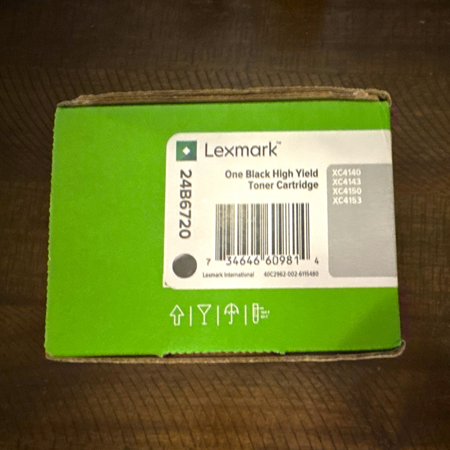 Lexmark 24B6720 Black High Yield Laser Toner Cartridge for XC4140 XC4153