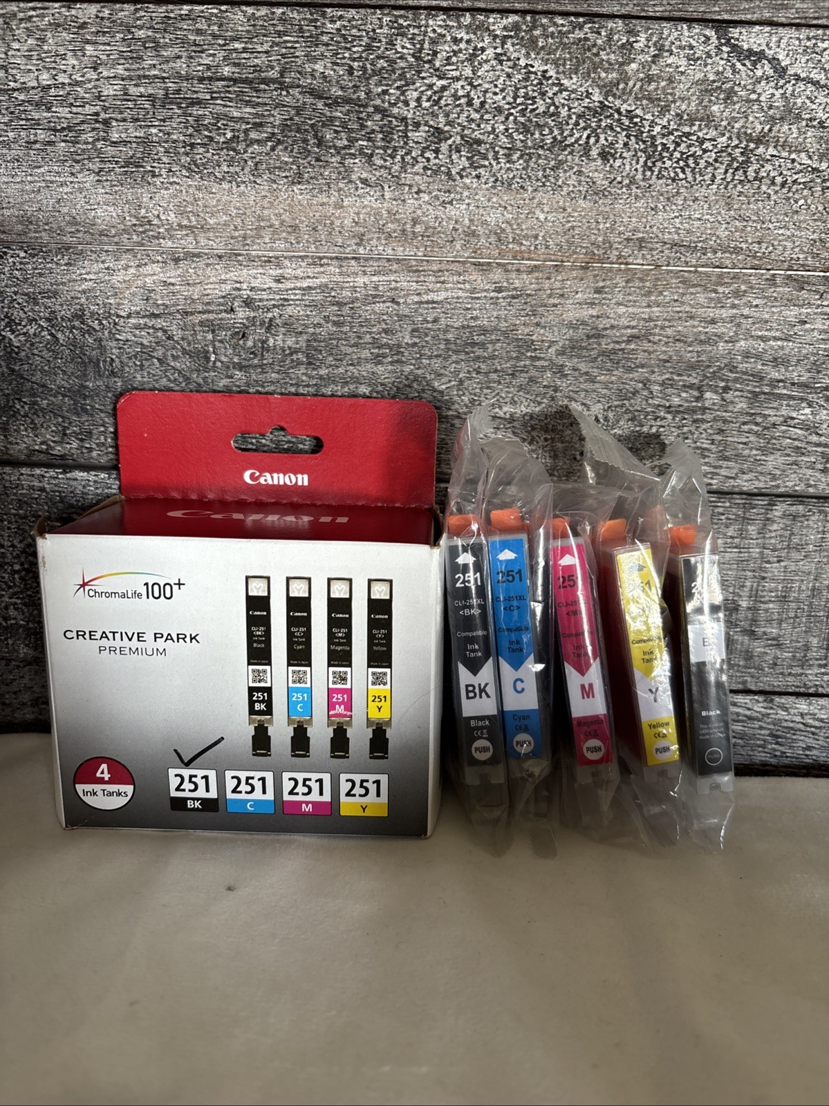 Canon MG6320 MG5420 CHROMALIFE 100 Creative Park combo 5-pack -251 ink tanks