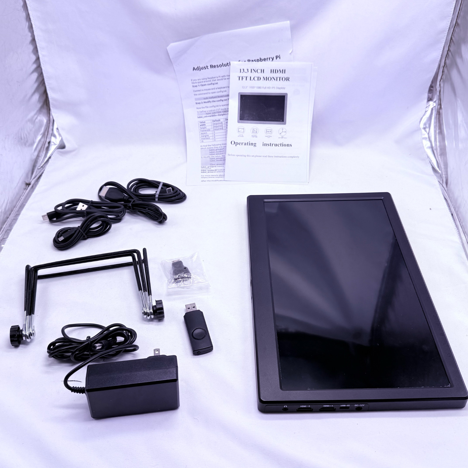 13.3" Portable Touchscreen Monitor 1080p FHD IPS HDMI VGA VESA Mount Screen