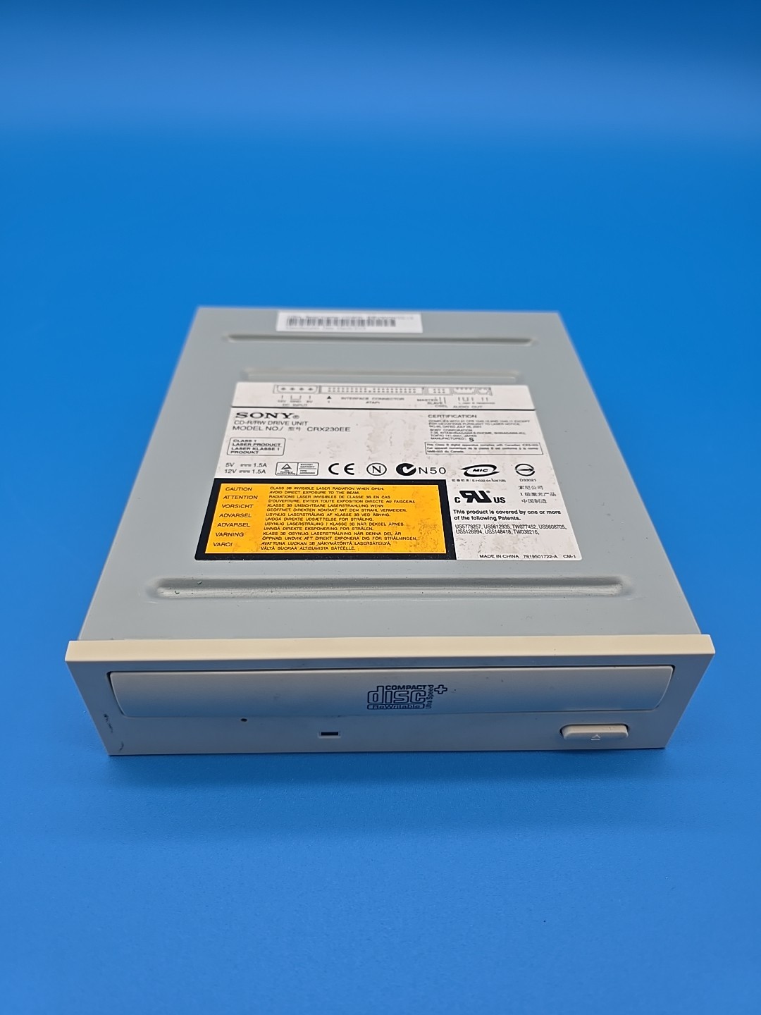 SONY CRX230E / CD-R/RW INTERNAL DRIVE UNIT
