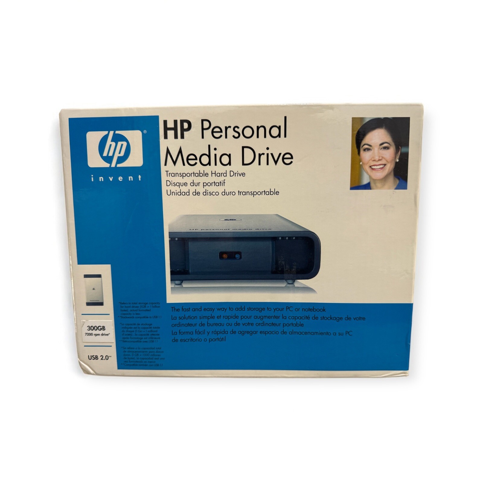 HP Personal Media 300GB USB 2.0 External Hard Drive HD3000s / NEW IN BOX