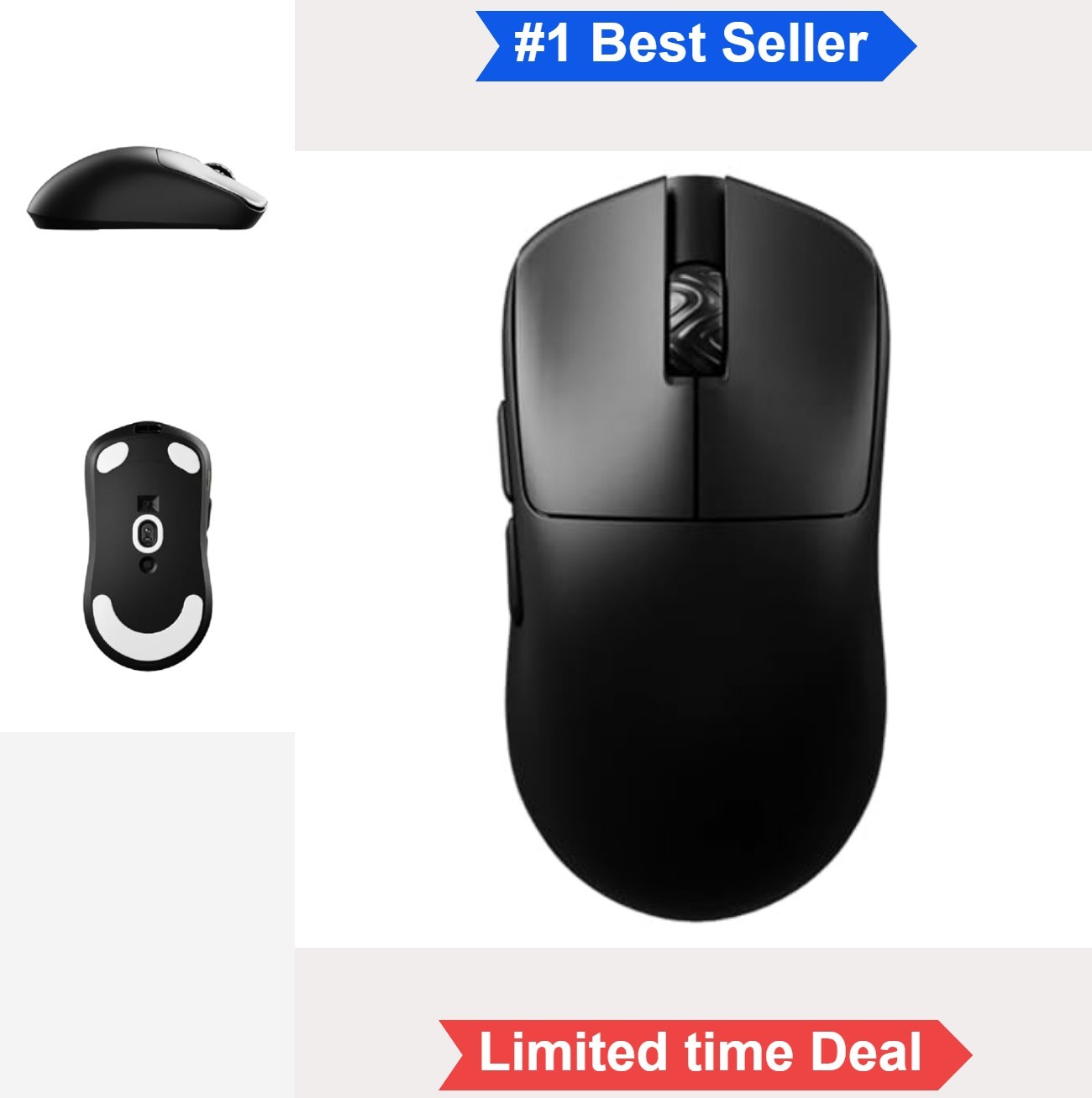 Wireless Gaming Mouse 40g Ultra Lightweight Symmetrical Claw Palm Grip 30000