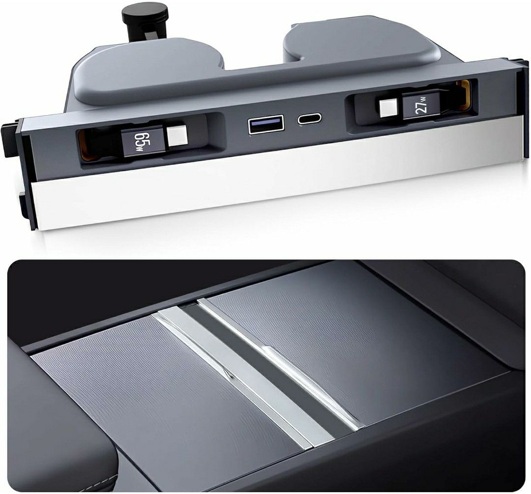 USB Hub for Tesla Model 3 Highland 2024-2026 Model Y Juniper 2025-2026