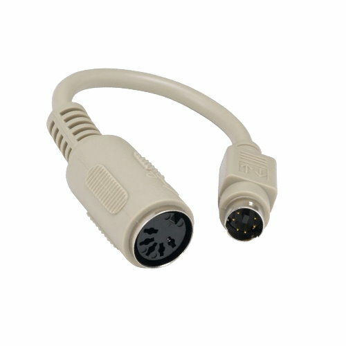 KNTK 6" MDIN 6 Male to DIN 5 Female Adapter Cable AT keyboard to PS/2 Connector